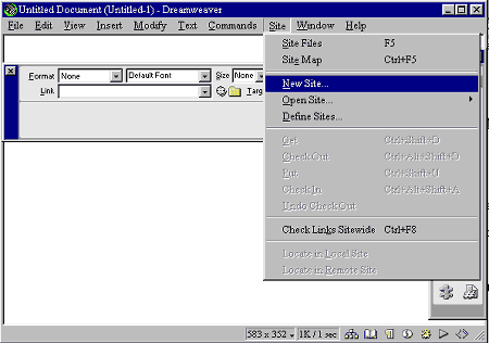Создание сайта в Macromedia Dreamweaver 3