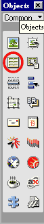 Вставка таблицы в Macromedia Dreamweaver 3